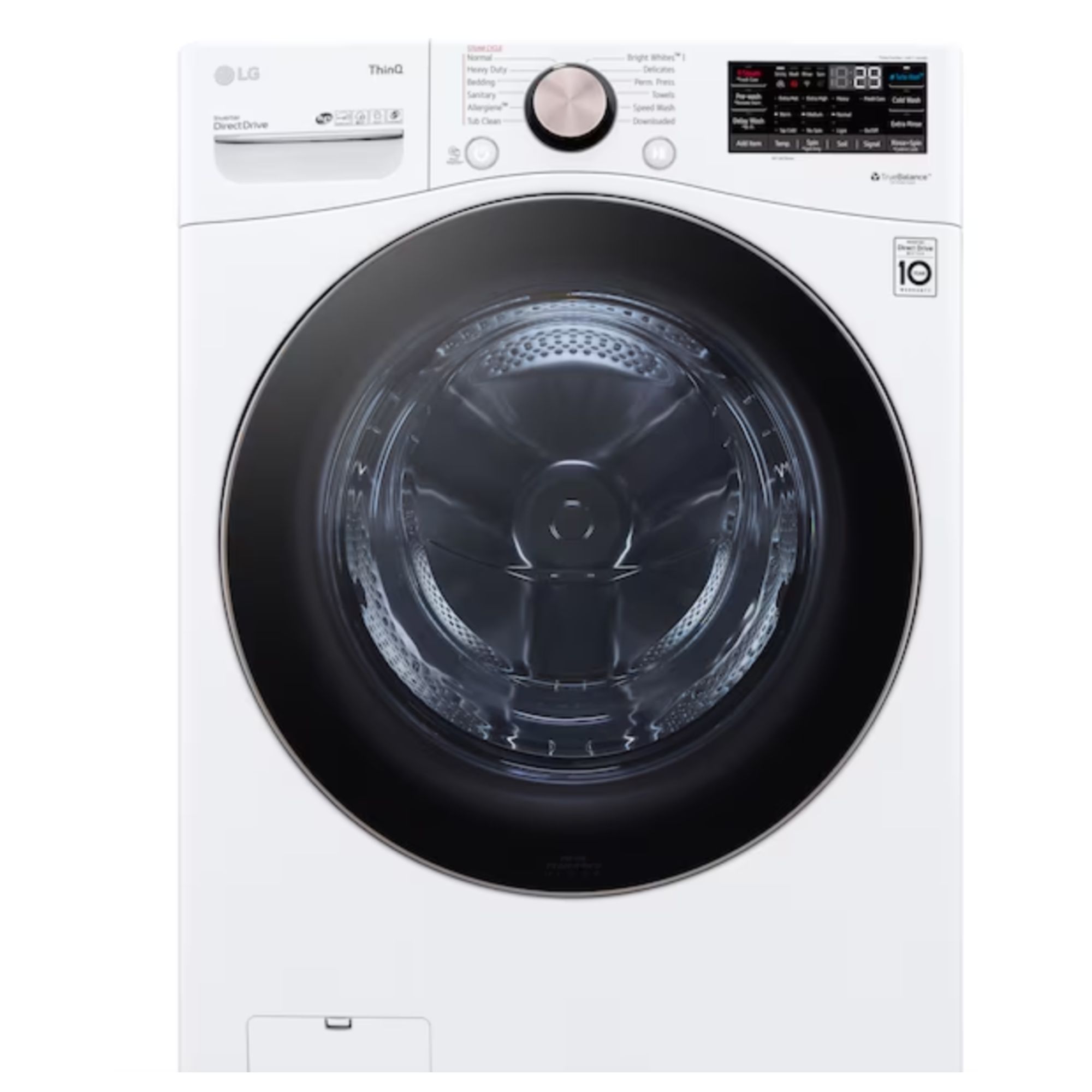 LG TurboWash 360 4.5-cu ft High Efficiency Stackable Steam Cycle Smart Front-Load Washer 