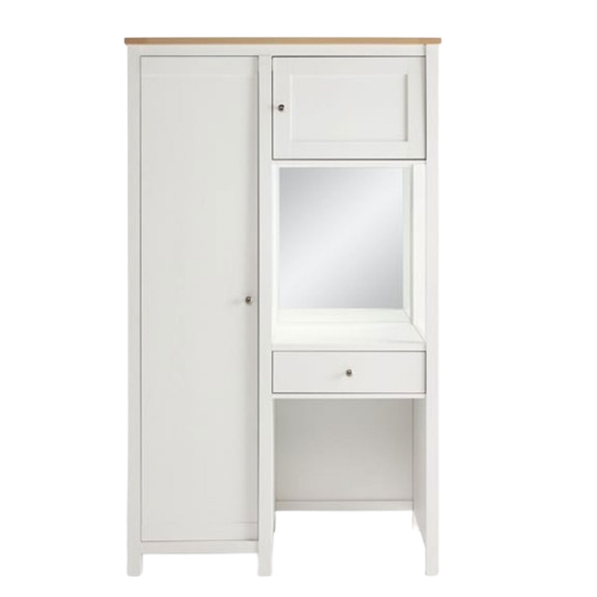 White dressing table and wardrobe