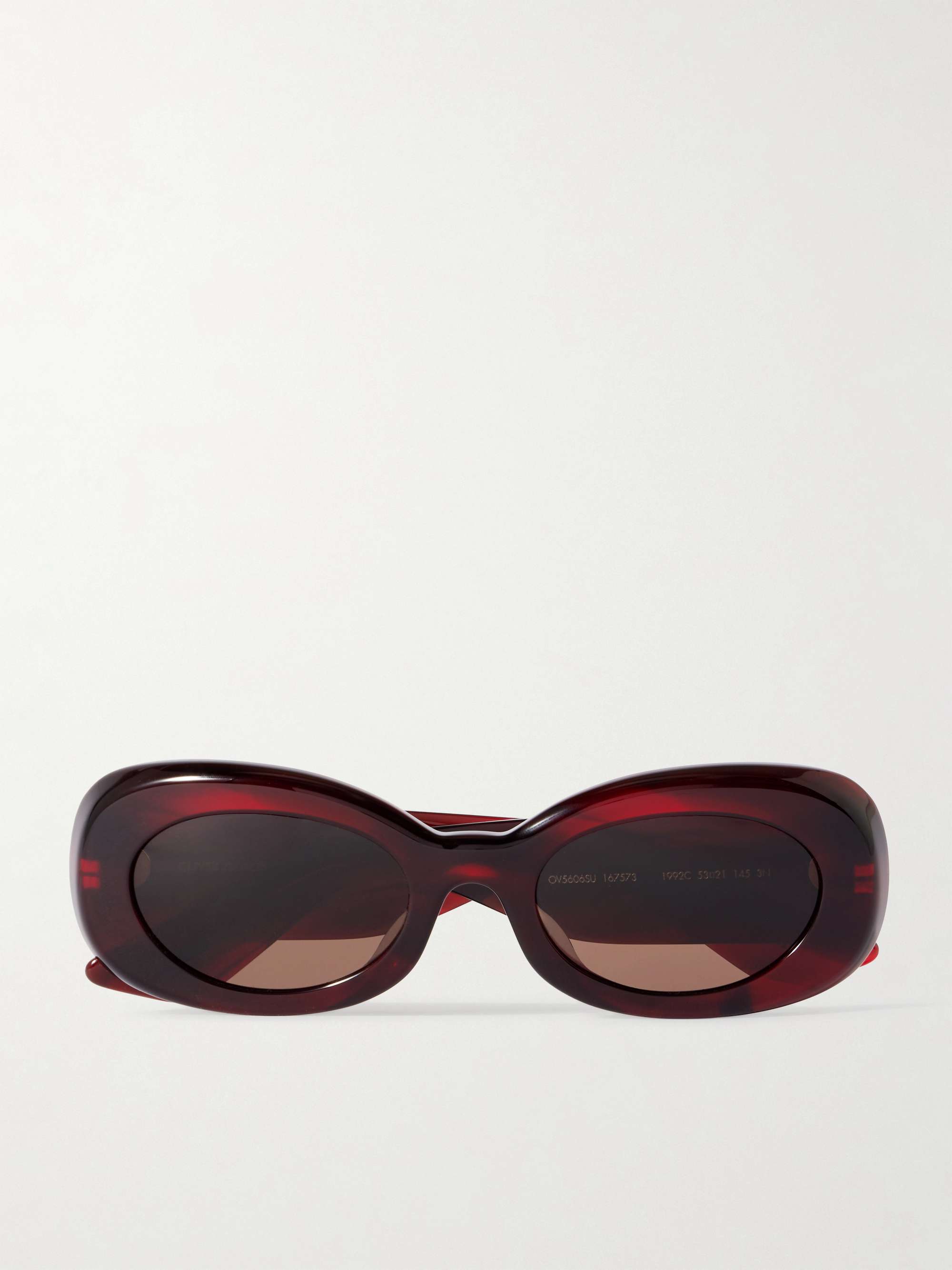 + Khaite Oval-Frame Acetate Sunglasses