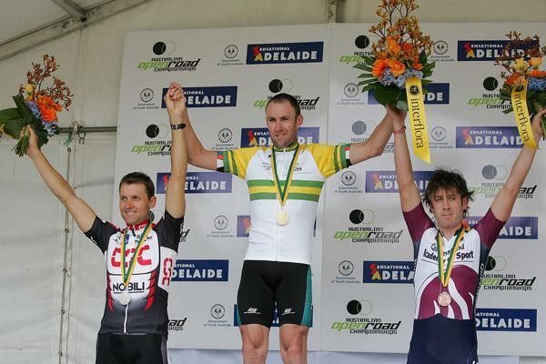 On the podium