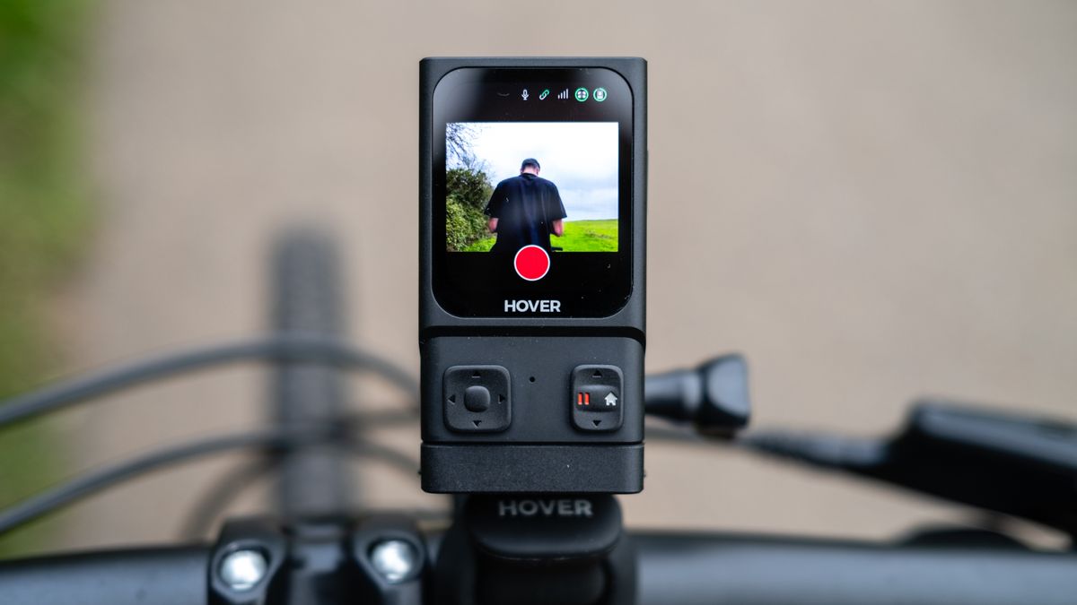 HoverAir X1 PRO / PROMAX beacon attached to bike