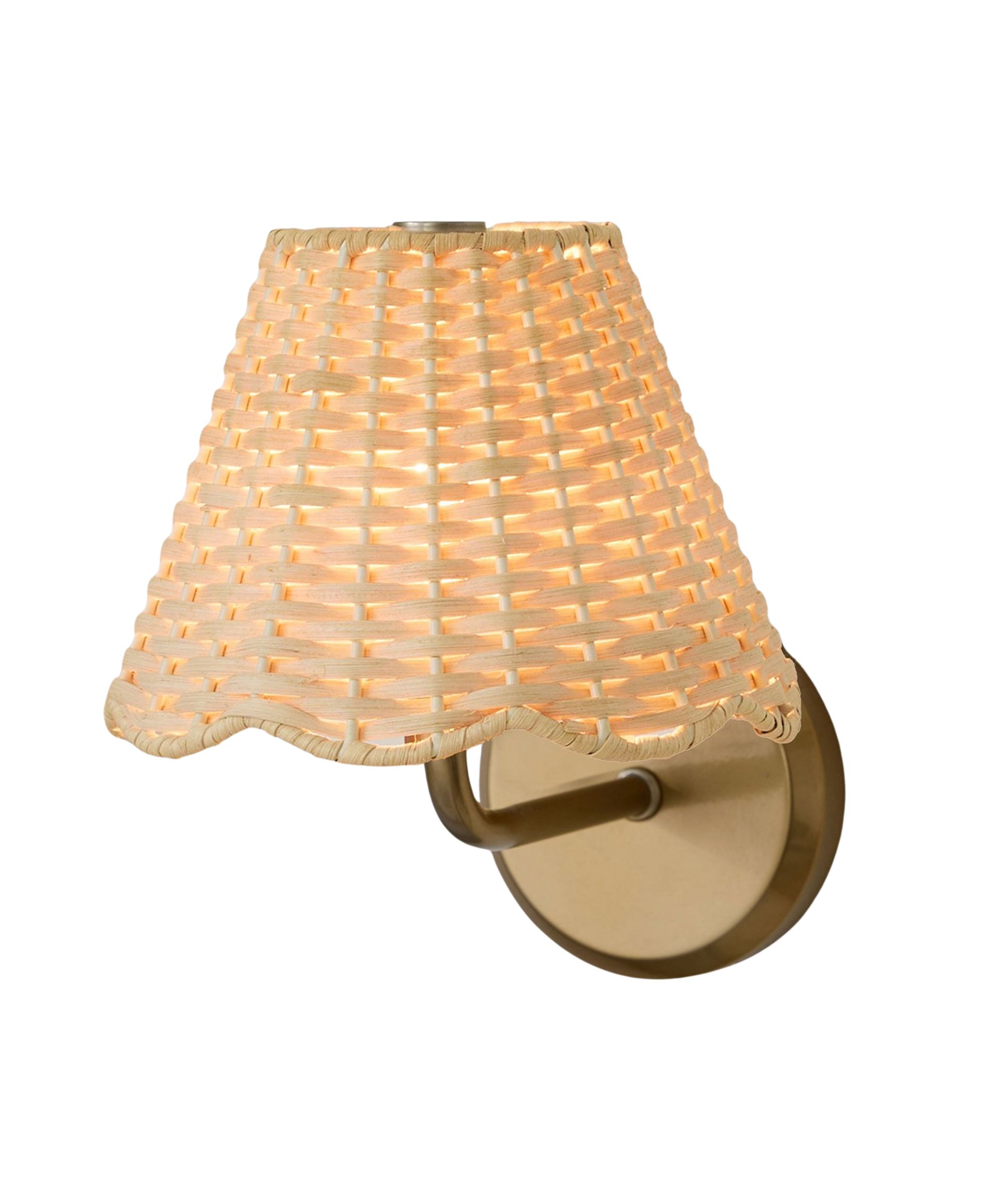 Emery Rechargeable Rattan Sconce