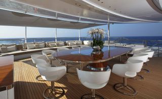 Onboard Grace E, contemporary design - superyacht style