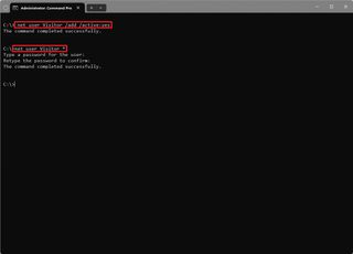 Create Guest account with Command Prompt