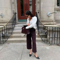 @sasha.mei fall outfit hermes kelly bag burgundy