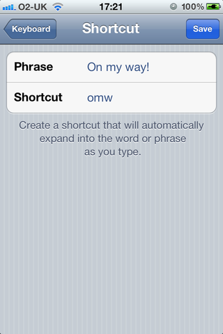 Typing shortcuts can make typing on a touchscreen keyboard much easier.