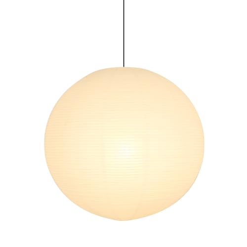 White Round Paper Lantern Lampshade, 22&amp;quot;x22&#039;&#039; Large Paper Lanterns Pendant Light Shade, Chinese Foldable Design for Living Room, Bedroom, Ceiling Lampshade Party Decor