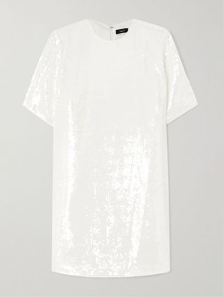 Sequined Recycled-Crepe Mini Dress