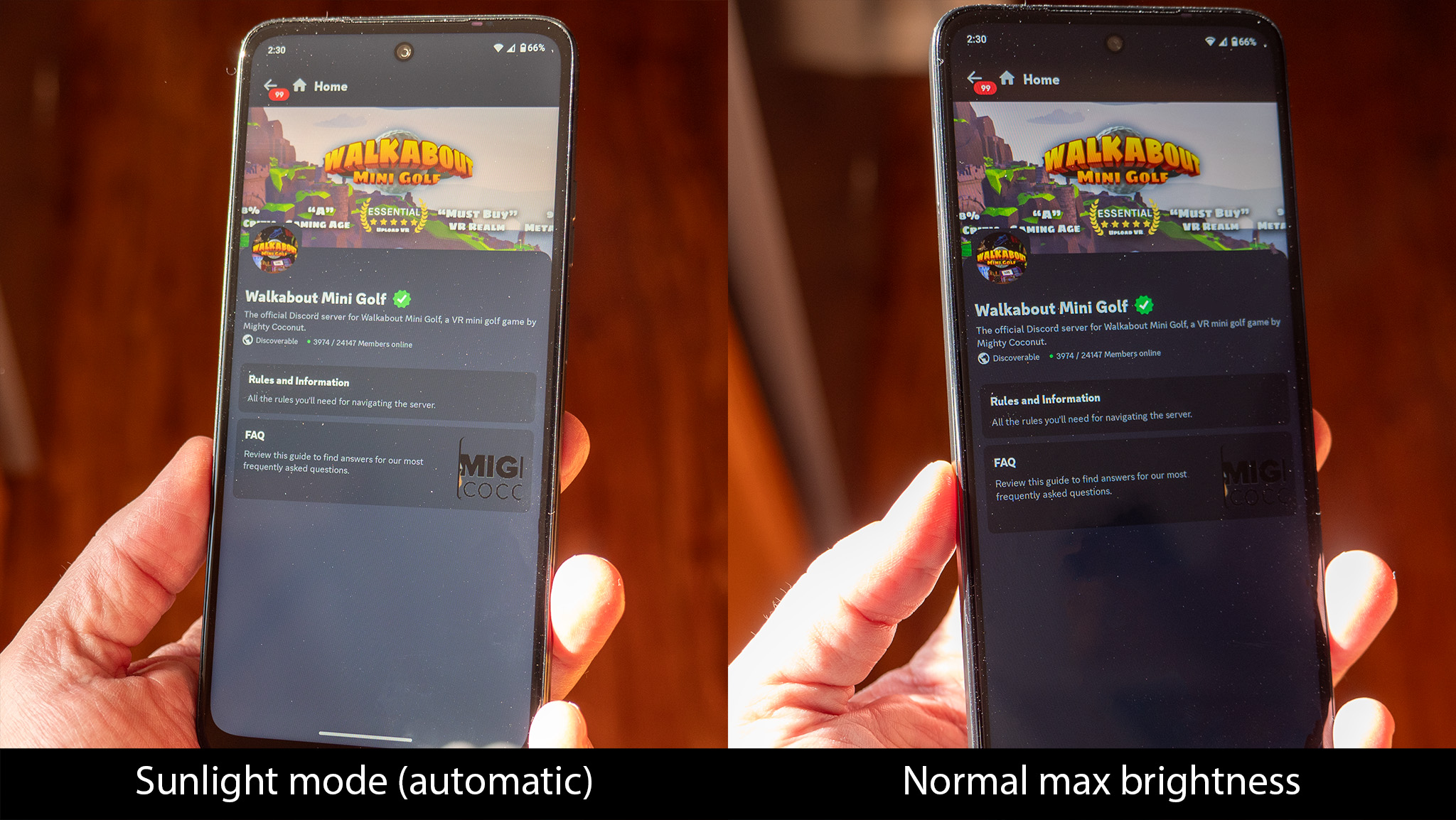 The automatic sunlight mode makes the Moto G 2025's screen easily visible in direct sunlight