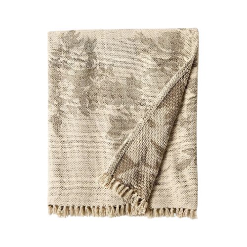 Threshold designed w/Studio McGee, Woven Floral and Leaves Pattern Throw With Fringe
