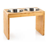 Pawfect Pets Elevated Feeder Raised Dog Bowl Stand with Four Stainless Steel Bowls