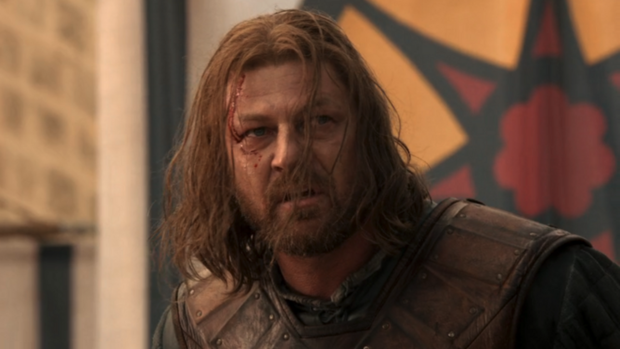 Sean Bean como o condenado Ned Stark na temporada 1x09 de Game of Thrones