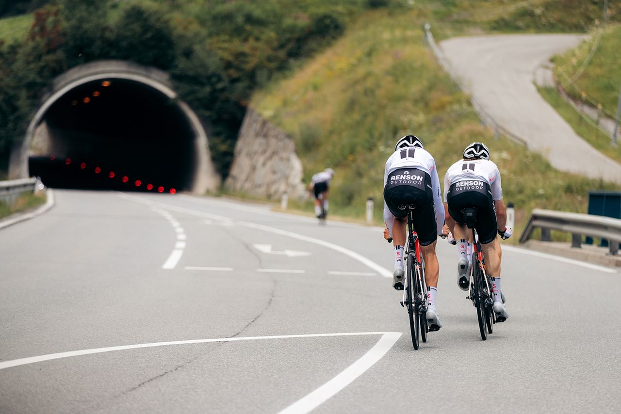 Team Sunweb training in K&uuml;htai, Austria in July after the coronavirus pandemic halted the road season