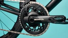 SRAM Force AXS groupset on a blue background