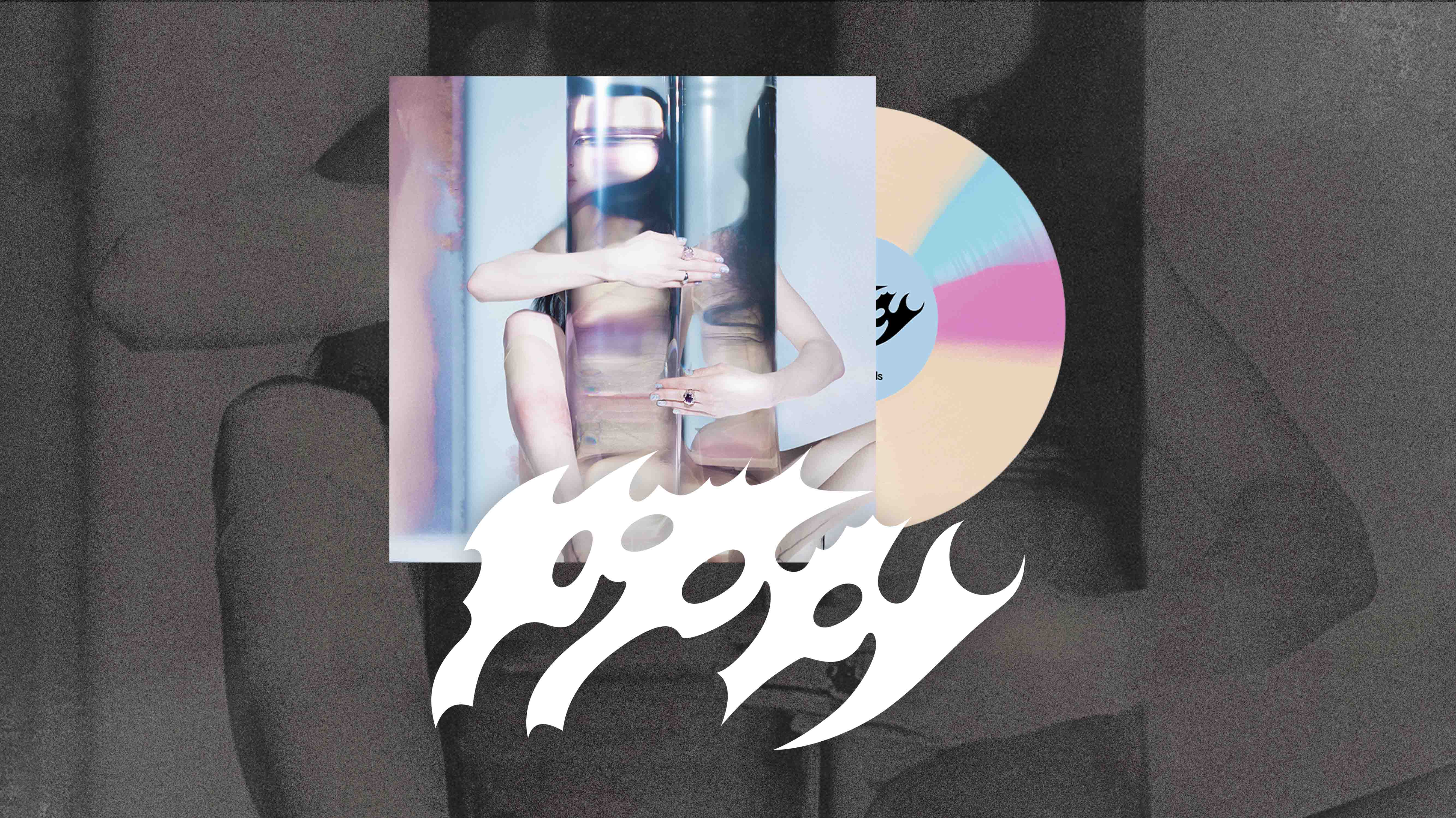 The front cover of Poppy album Empty Hands with a vinyl record visible