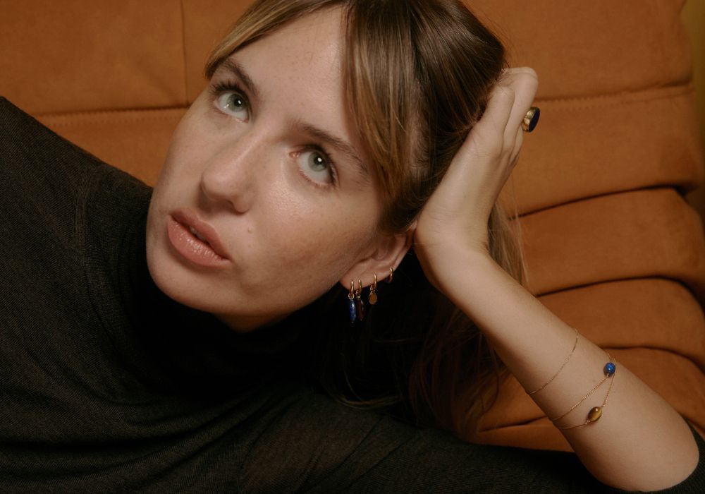 Lizzy Hadfield wearing the Tada & Toy jewellery collaboration