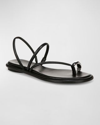 Flache Lucila-Sandalen mit Röhrenzehen