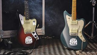 Jazzmaster and Jaguar on a stage