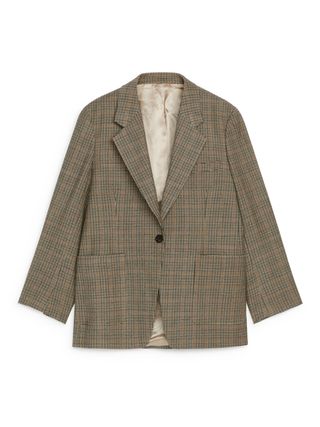 Relaxed Wool-Blend Blazer - Beige - Arket Gb