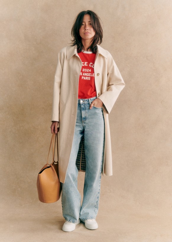 Clyde Coat - Ecru - Organic Cotton - Sézane
