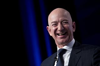 Jeff Bezos laughing at an event
