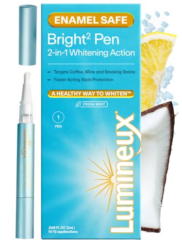 Lumineux 2-In-1 Teeth Whitening Pen, Removes Coffee &amp;amp; Tea Stains