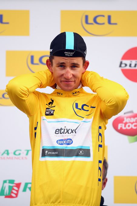 Michal Kwiatkowski (Etixx - Quick-Step) in the leader's jersey at Paris-Nice
