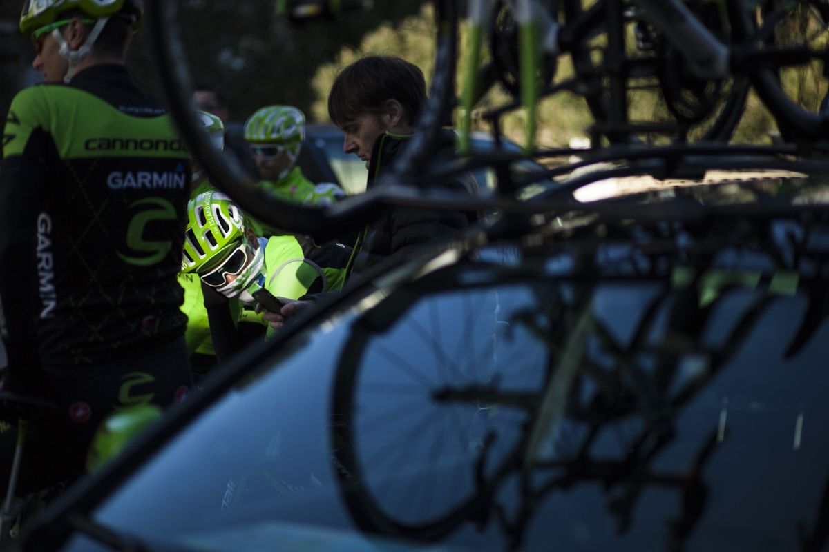 Final preparation before heading out for a ride