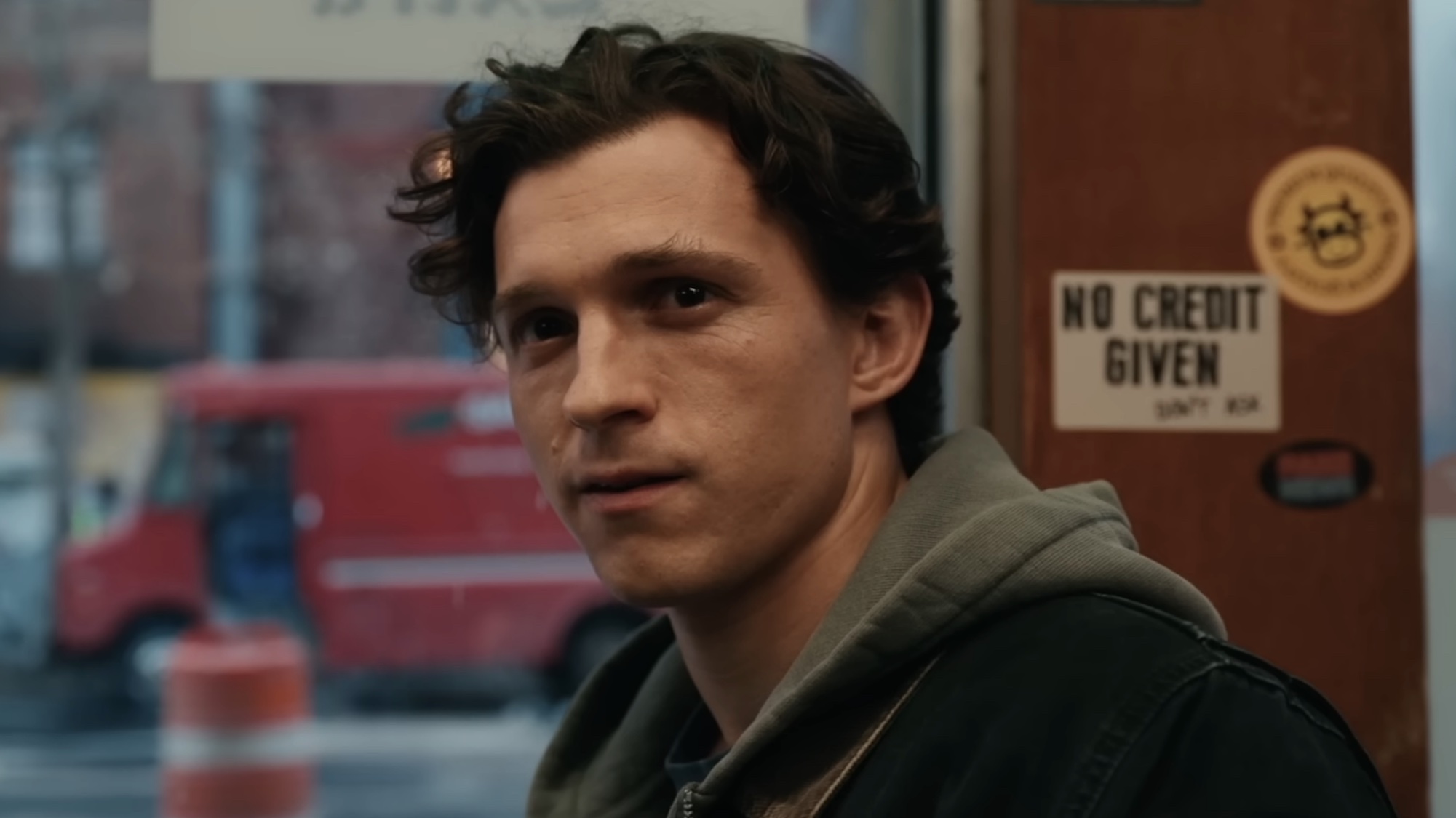 Peter Parker seeing Ned in the Brand New Day trailer.