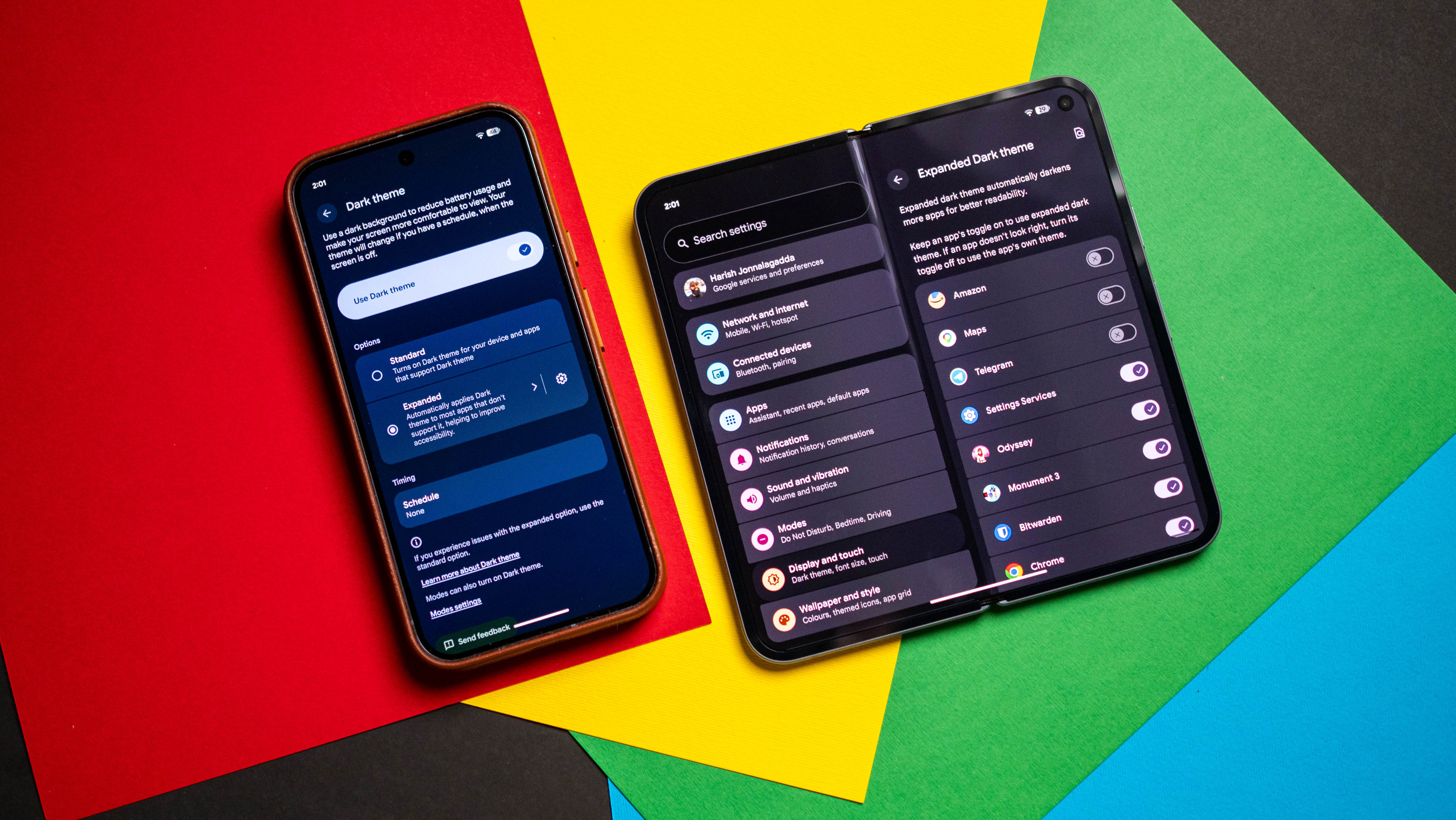 Android 17 dark mode settings