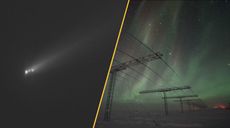 An exploded comet and the aurora borealis.
