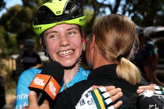 Crowning the first queen of Willunga Hill at the Santos Festival of Cycling