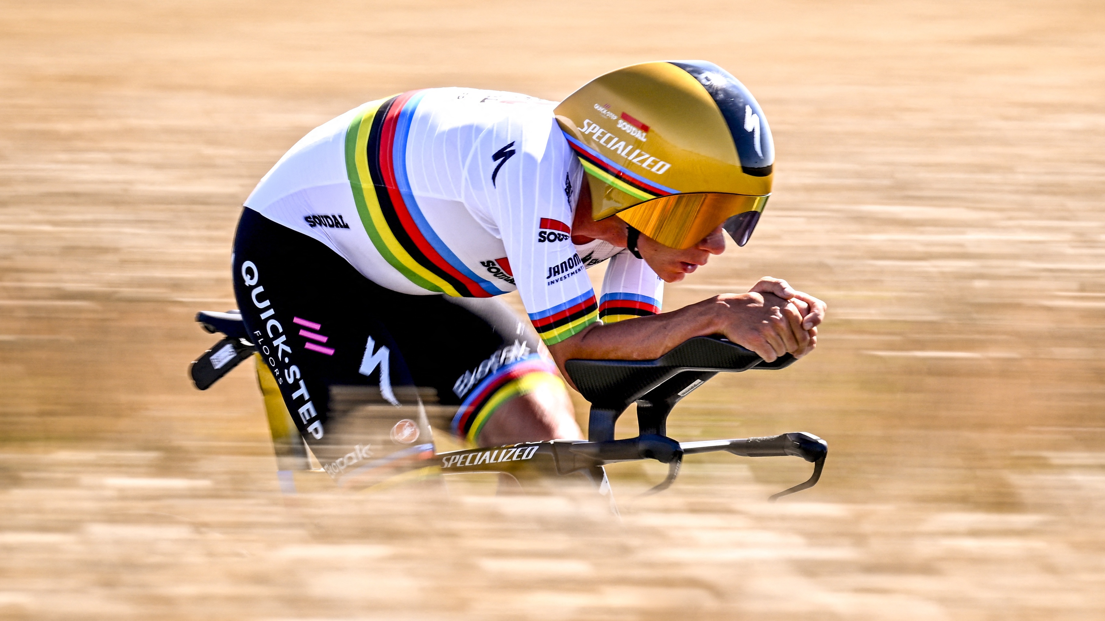 Remco Evenepoel in the 2025 Tour de France time trial