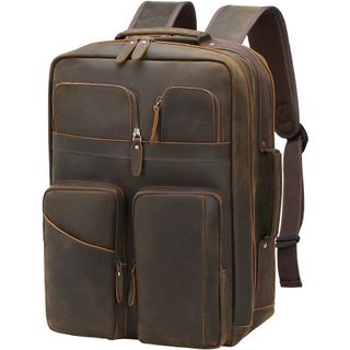 The TIDING Leather Laptop Backpack