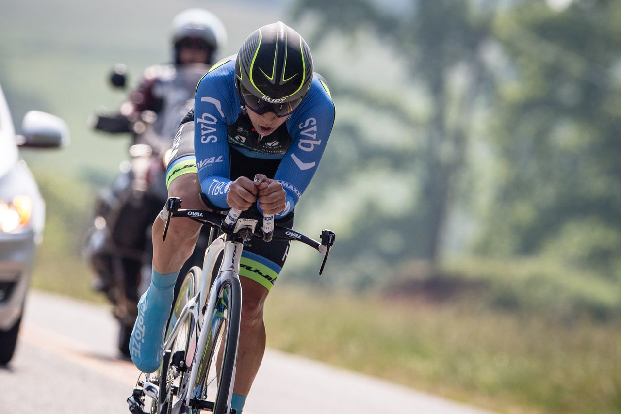 Brianna Walle (Tibco-SVB) nearly made it onto the podium at the US pro time trial championship.