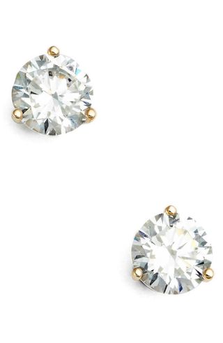 Cubic Zirconia Stud Earrings - 2ct.