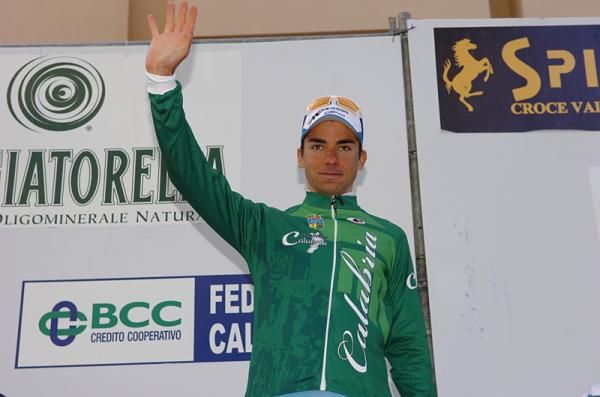 Filippo Savini (Colnago CSF Inox) leads the mountains classification.