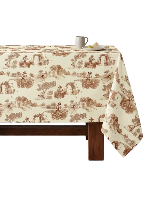 Ms. Maverick Muse X Twopages Printed Linen Cotton Rectangle Tablecloth