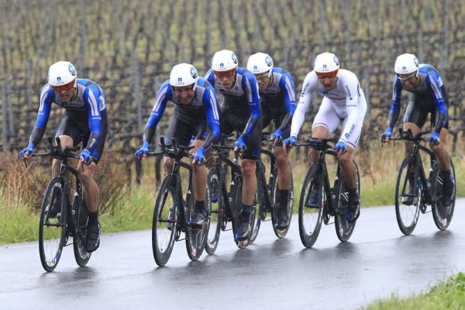 Team NetApp-Endura in action, including Czech time trial champion Jan Barta.