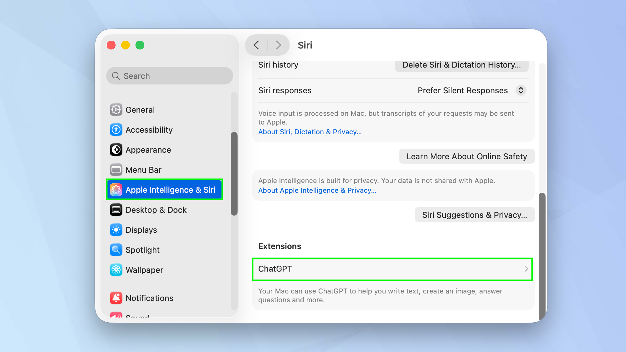 How to turn off Apple Intelligence on Mac