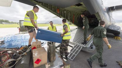 Aid arrives in Vanuatu.