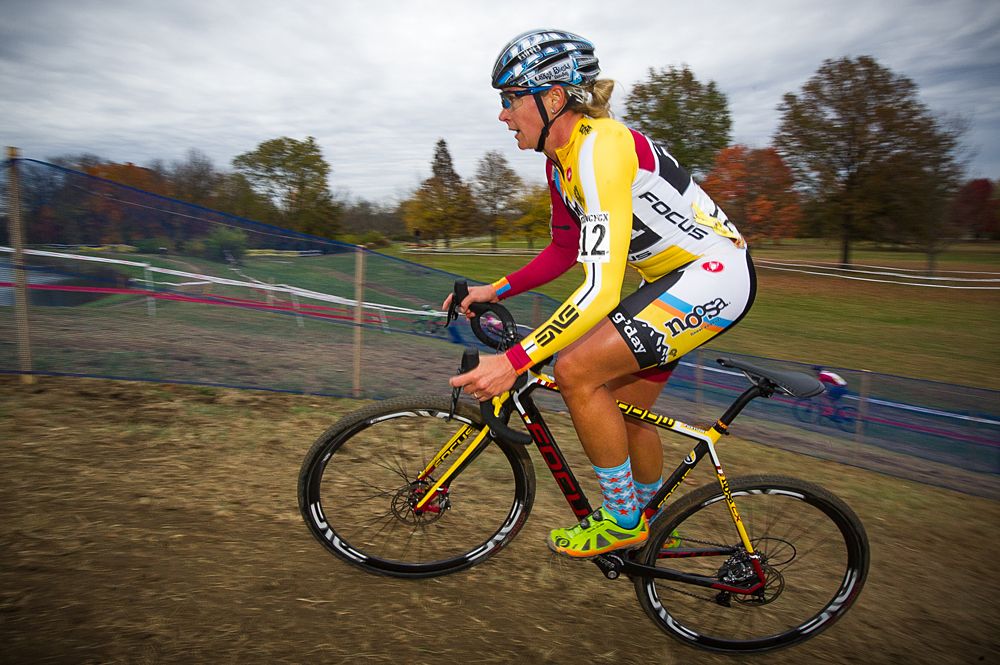 Meredith Miller (Noosa) makes her way up the hill.