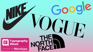 An image showing four fonts in famous logos