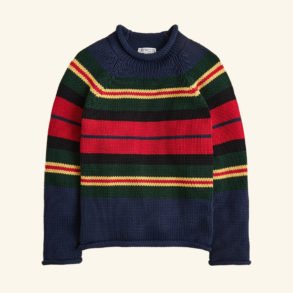 J.Crew, Kids&#039; Heritage Cotton Rollneck Sweater in Rugby Stripe