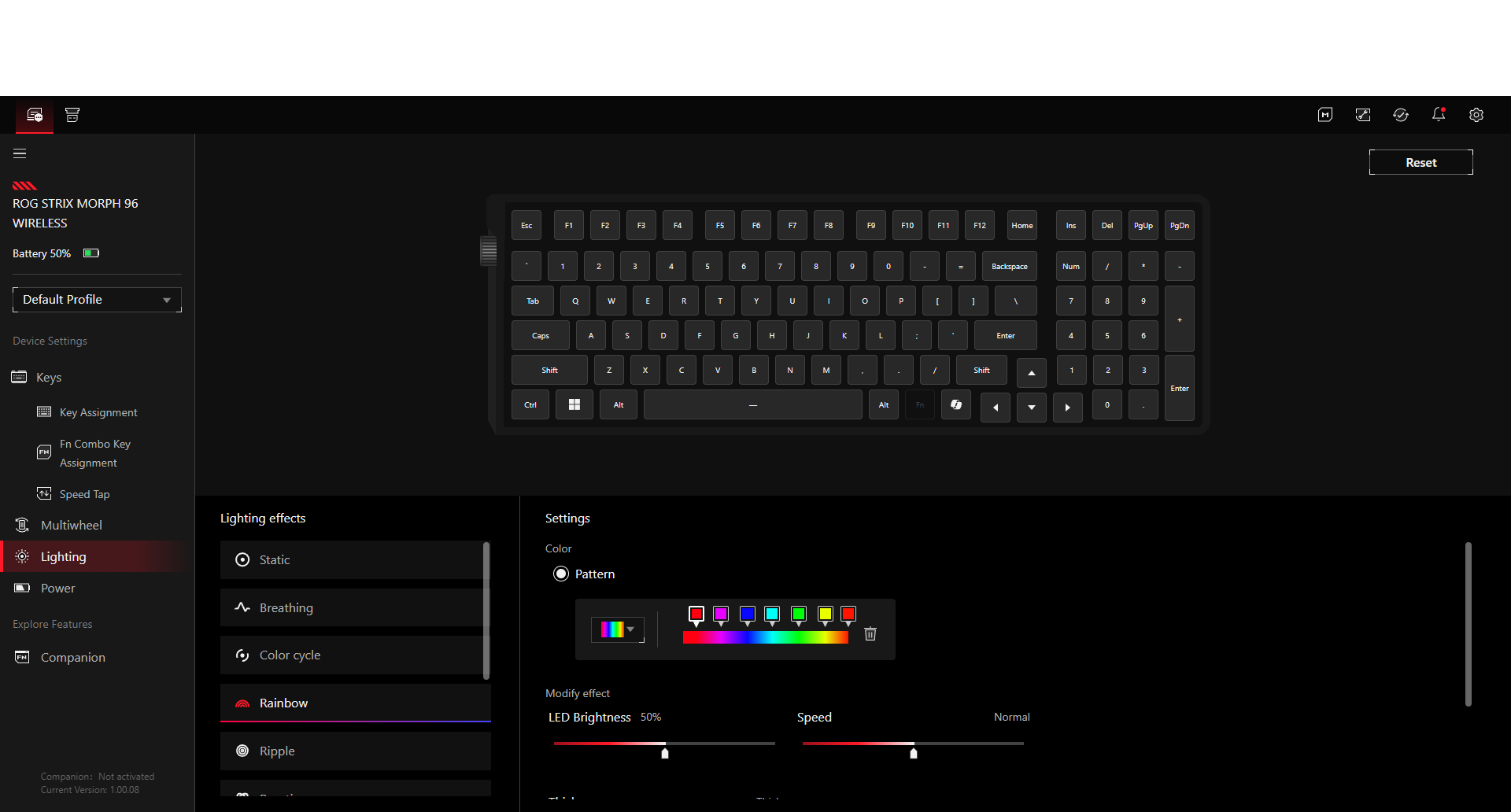 Asus ROG Strix Morph 96 Wireless