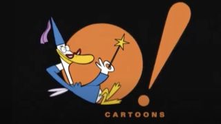 A goose sits on the Oh Yeah! Cartoons logo