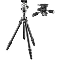 Gitzo Mountaineer 2 Carbon Fiber Tripod with Center Ball Head & 3-Way Fluid Head Gitzo Mountaineer 2 Carbon Fiber Tripod with Center Ball Head & 3-Way Fluid Head