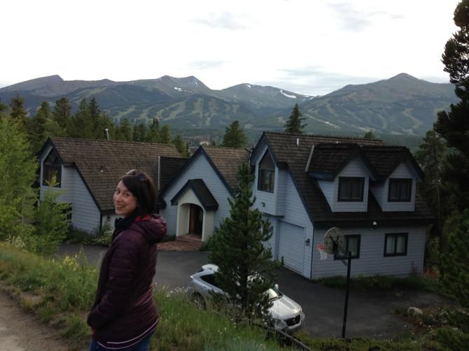 Walking to check out downtown Breckenridge with Sammi our first night there