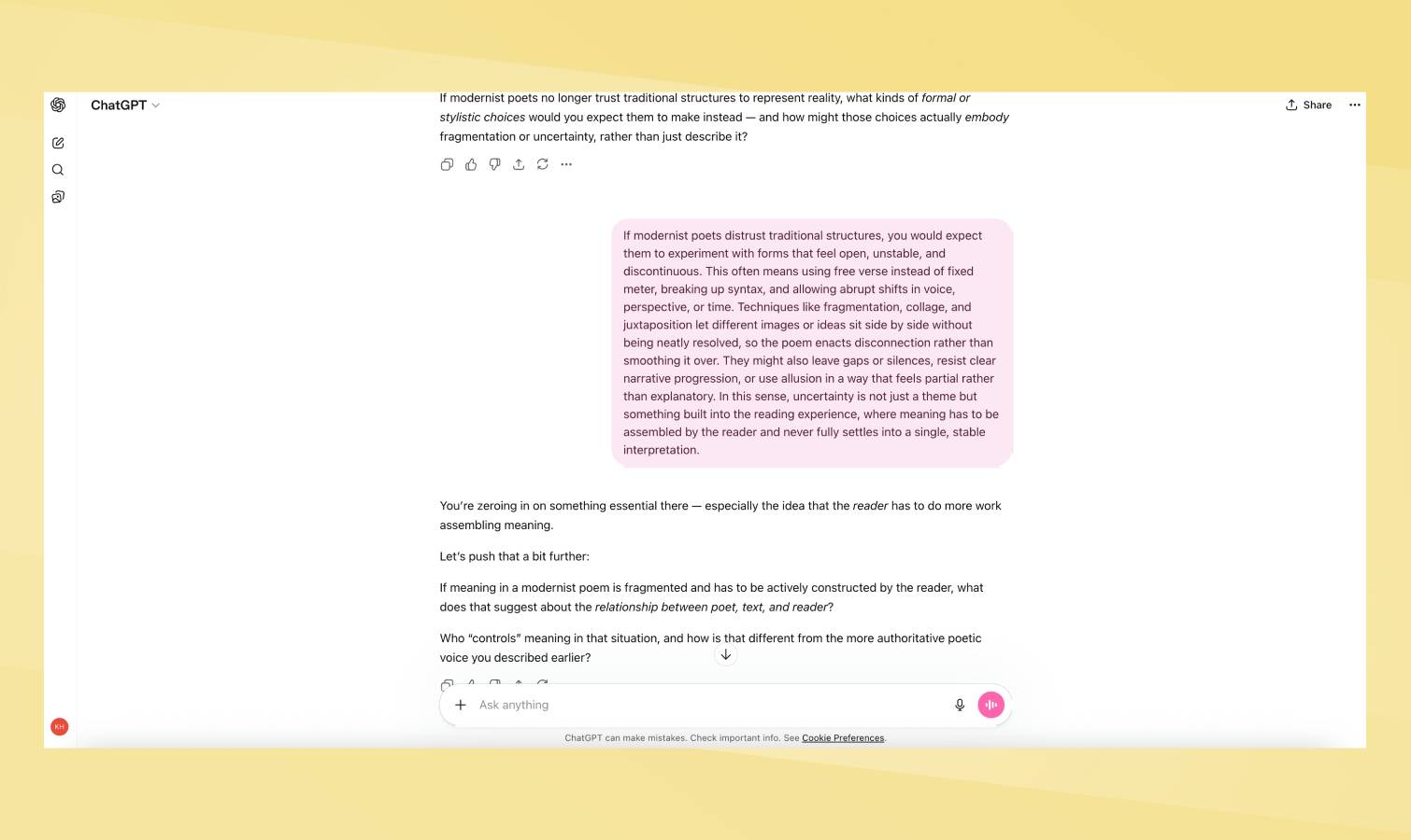 ChatGPT questioning prompt