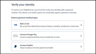 DigitalOcean Payment Details